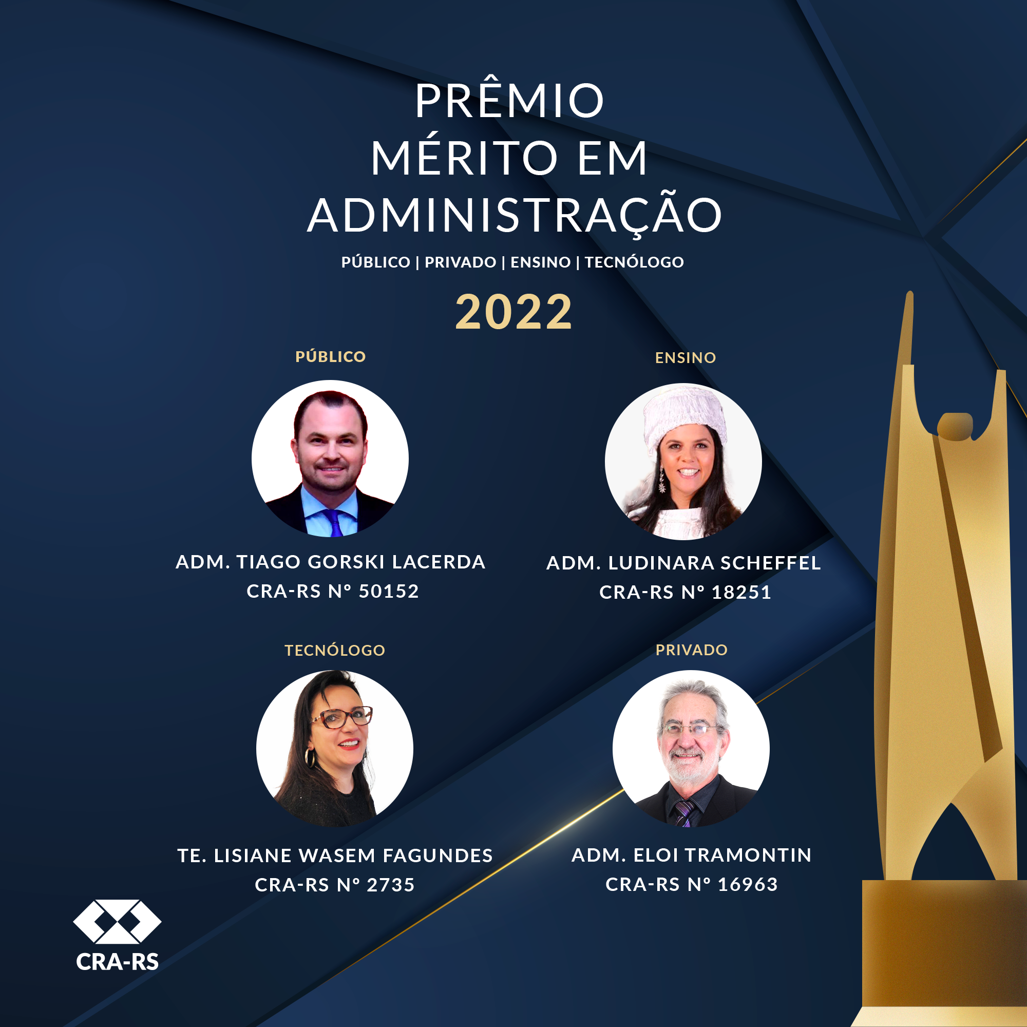 Profissionais de destaque são agraciados com o Prêmio Mérito em Administração 2022 
